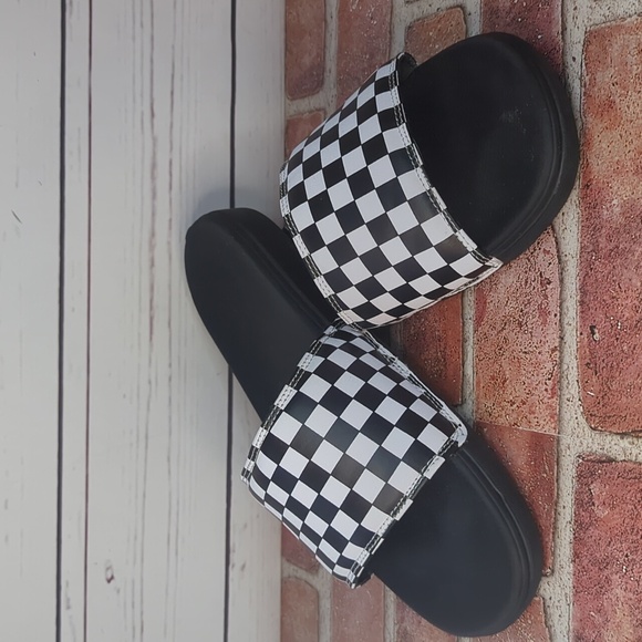Vans Other - Van's Men's Black and White Checkered LA Costa Slide On Sandal Slides 12